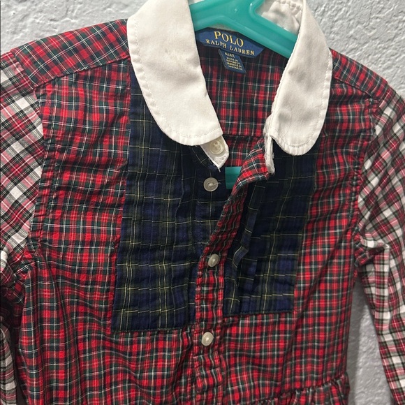 Polo Ralph Lauren Other - Polo Ralph Lauren Red Blue White‎ Plaid Christmas Holiday Dress Kids Size 4